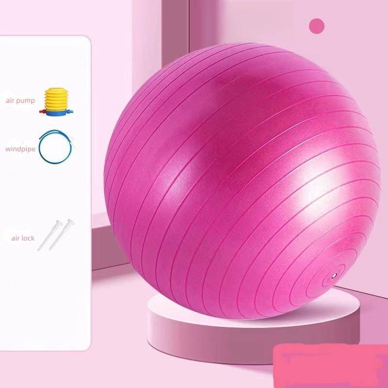 Anti-Burst Yoga Ball with Air Pump and Thickened Stability Balance for Physical Fitness Exercise Fitness Ball Yoga Ball