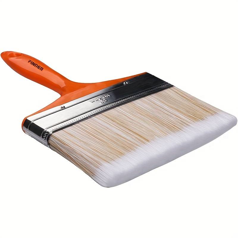 TEMU 6 Inch Large Flat Paint Brush, Polyester & Plastic Fiber Yarn, For Acrylic, Watercolor, Gesso, Varnishes, Wall & Furniture Painting