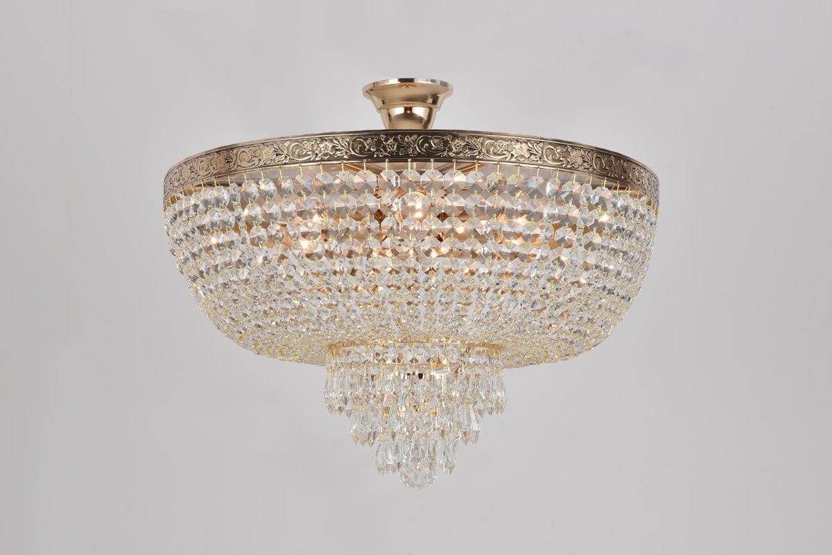 Norrsken Design Queen Kristallplafond 50Cm, Fransk-Guld