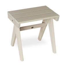Retro pall/sidobord naturvit - Vit