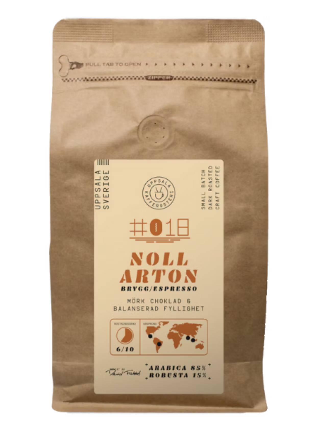 Uppsala kafferosteri Nollarton kaffebönor: 250g
