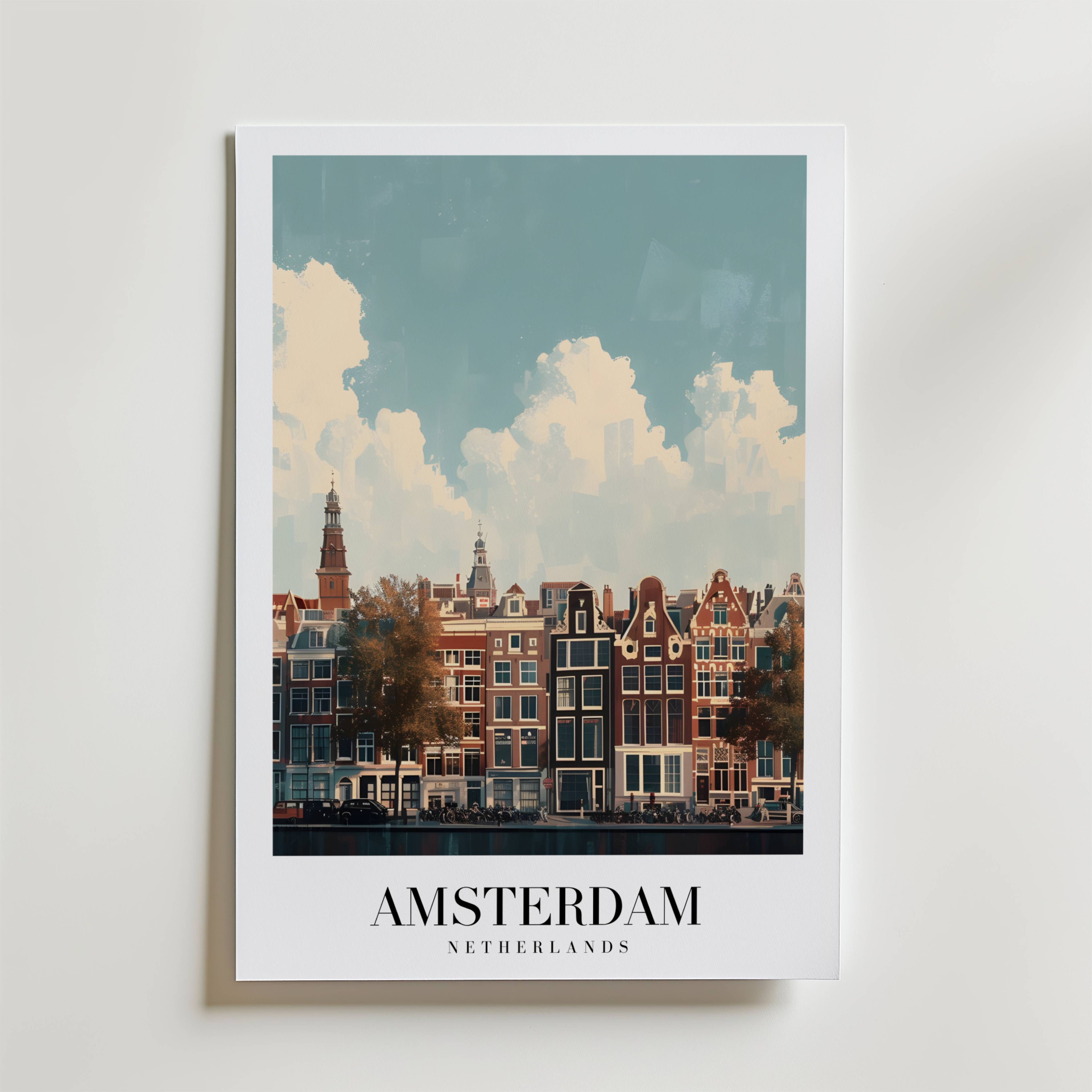 The Amsterdam Poster - Premium Canvas 30x40 cm