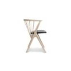 Sibast Furniture No 8 Dining SH: 45 cm - White Oil/Black Leather