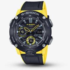 Casio G-Shock Classic Carbon Dual Display Yellow Plastic Strap Watch GA-2000-1A9ER