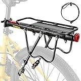 West Biking Bagagehållare för MTB – stabil bagagehållare för MTB robust aluminium, enkel montering, lastkapacitet upp till 50 kg, svart
