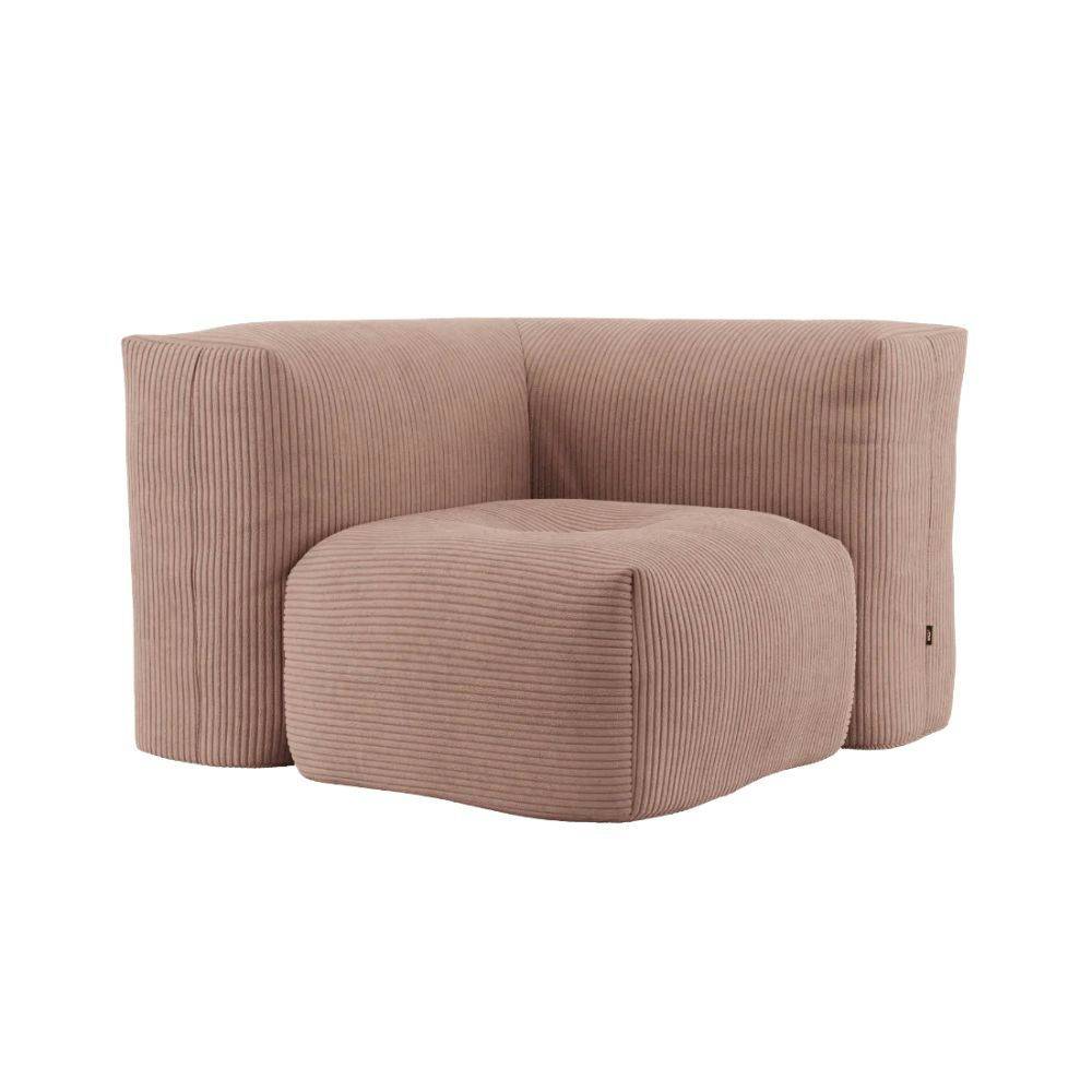 SACKit Soft Soffa Inomhus Hörnavsnitt Corduroy Rose