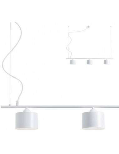 MILLER Langbordspendel i metal B110 cm 3 x E27 - Mat hvid