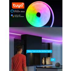 5V USB RGB Neon LED Strip 1M 2M 3M 4M 5M WiFi Neon RGB Strip Work With Tuya App/Smart Life/Alexa for