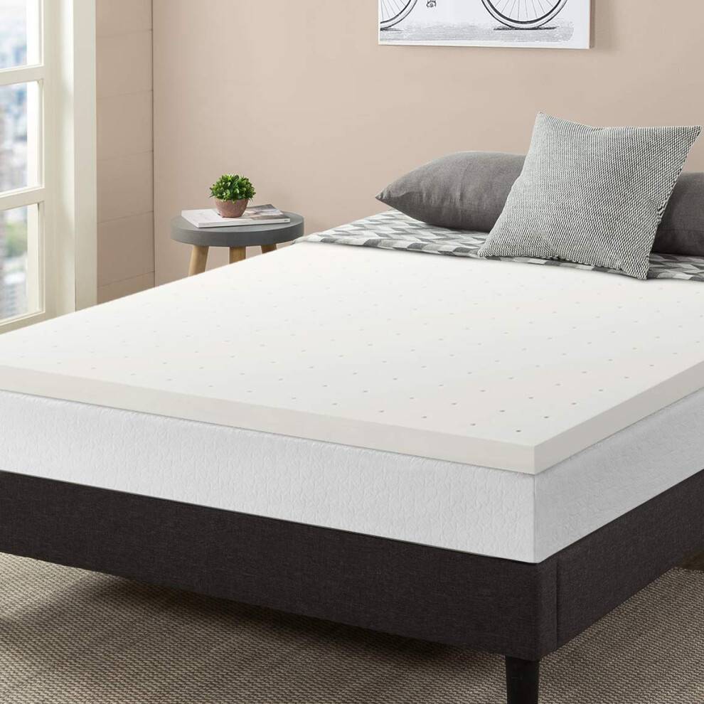 Bedste pris madras 2.5 tommer ventileret hukommelsesskum madras Topper certipur-USA certificeret kort dronning hvid