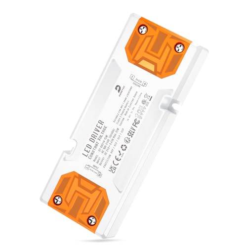 DUSKTEC LED-Transformator 230 V (AC) till 24 V (DC), Ultra platt Strömförsörjningstransformator 24V 0,63A 15W LED-drivrutin Power Supply Adapter för LED Strips, LED band, G4 MR11 MR16 LED-glödlampor
