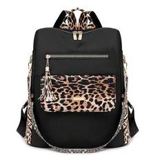 Fashion Women Travel Backpack With Large Capacity, Tassel Decor & Anti-Theft Feature, School Backpack - Black - one-size