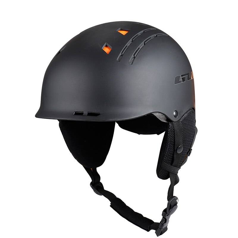 Gub 606 multifunktionell skidhjälm mtb cykel cykel sport cykelhjälm ridning integrerat gjuten hjälm för män barn - Svart / L 58-60cm
