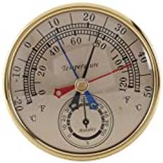 Iunipusy 5 tum min max termometer hygrometer en väggmonterad hållare väängande analog inomhus utomhus anti-regn temperatur fukt kniv