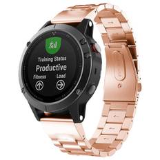 Urrem til Garmin Fenix 5S/6S/7S - Rustfrit stål - 20 mm - Rose