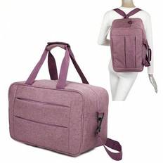 Cabin Bag Convertible Into A Backpack 40x20x25cm Ryanair 10kg Hand Luggage Vueling Cabin Bag - Black/Navy/Pink/Purple/Red/Grey - Purple