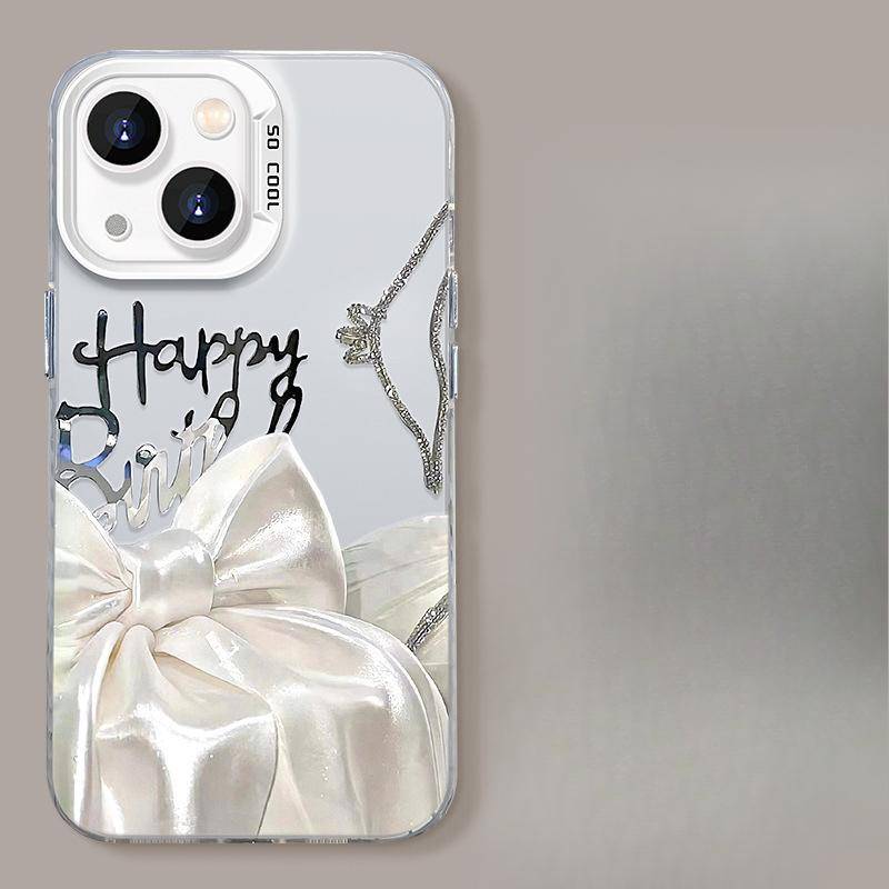 Applicable To Opporeno10/11pro Mobile Phone Case Vivox100 Silk Bow Bracket Xiaomi 14 Color Silver Women OnePlus ACEPRO