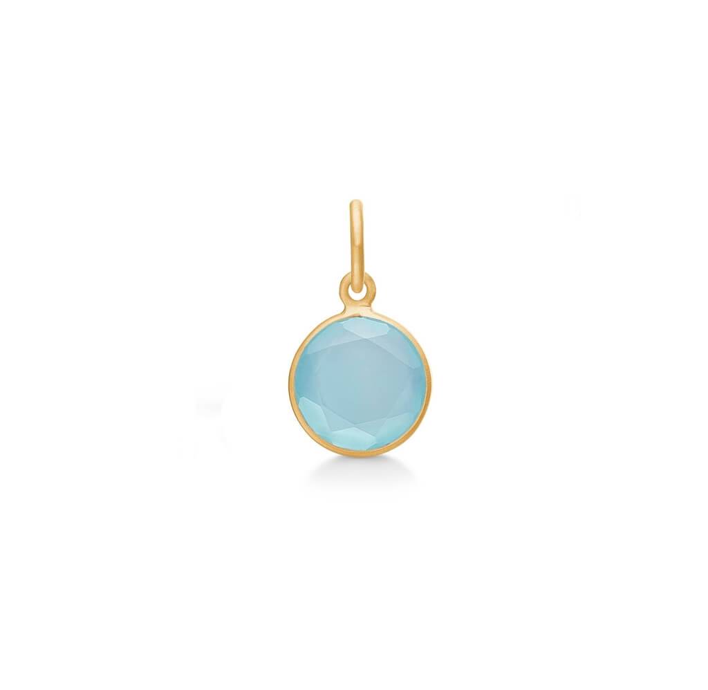 Cat Aqua chalcedon 14 karat Ingen kæde