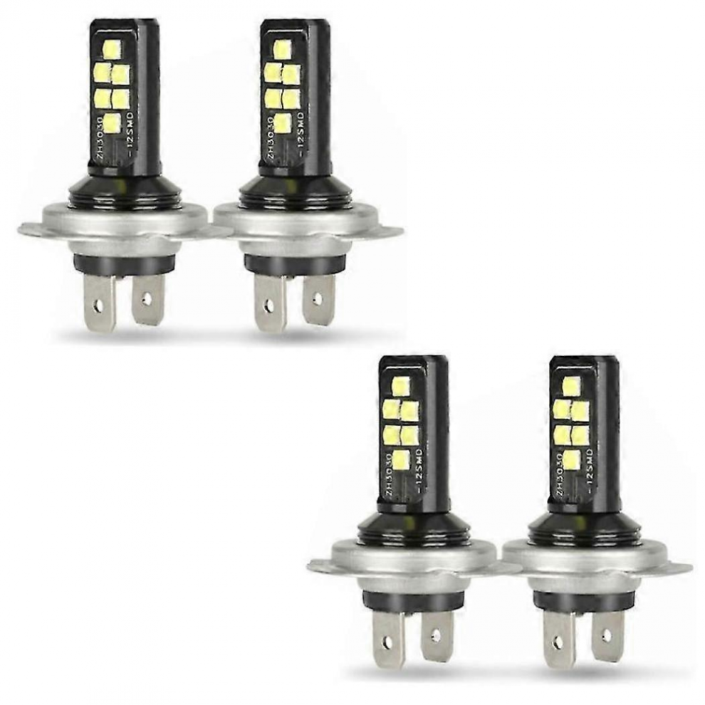 4x H7 LED-forlygtepærer til nærlys 60000lm 6000k 220w kold hvid