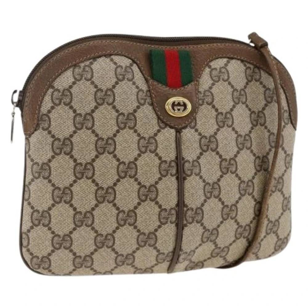 Gucci Vintage Pre-owned Vintage GG Canvas Skuldertaske - Vintage - Dame - Beige - ONE SIZE - Uld