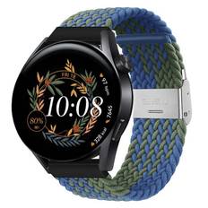 Flettet Elastik Armbånd Huawei Watch GT3 (42mm) - blågrøn