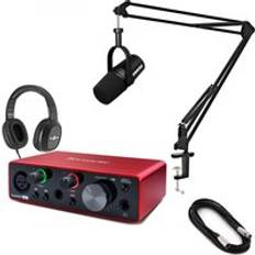 Shure MV7X XLR Podcastmikrofon med Focusrite Scarlett Solo (3:e generationen)