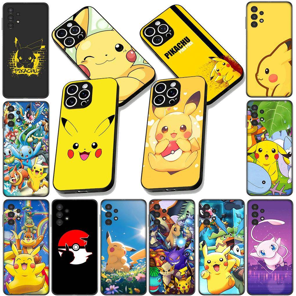 Mewtwo P-Pokemons GO P-Pikachus Fodral för Apple iPhone 13 12 Mini XS 11 Pro Max 7 8 Plus + XR SE 2022 2020 SE3 Mjukt Fodral