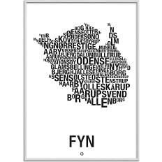 Fyn, byer - 50x70 cm