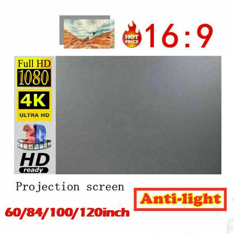 4K HD 60 -100  Projektionsduk Anti-Ljus Projektorduk Material Gardiner