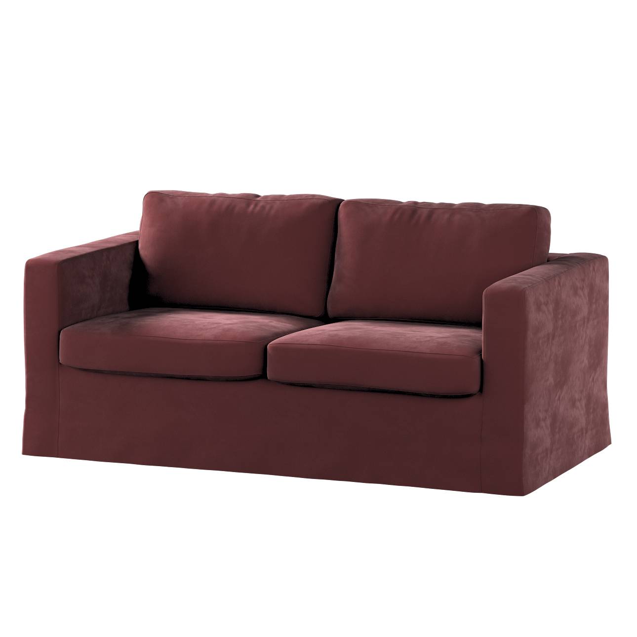 Karlstad betræk 2 personer, lang, Bordeaux, 165 X 89 X 64 CM, Velvet