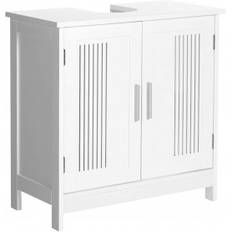 Tvättställsunderskåp med 2 dörrar vit 60 x 30 x 60 cm