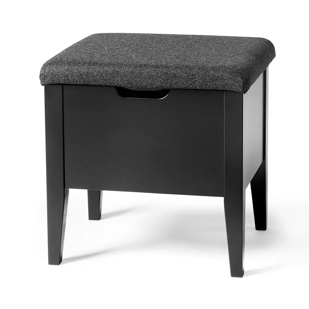 Torkelson, Klinte bänk 45 cm svart med ulltyg