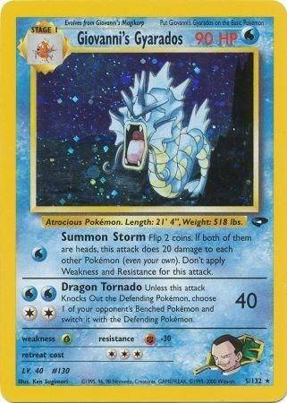 Giovanni's Gyarados - 5/132 (Holo) - Let Brugt (LP).