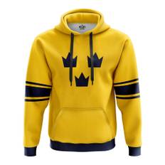 Tre Kronor Hoodie | Junior - Gul/Blå - 5-6 År