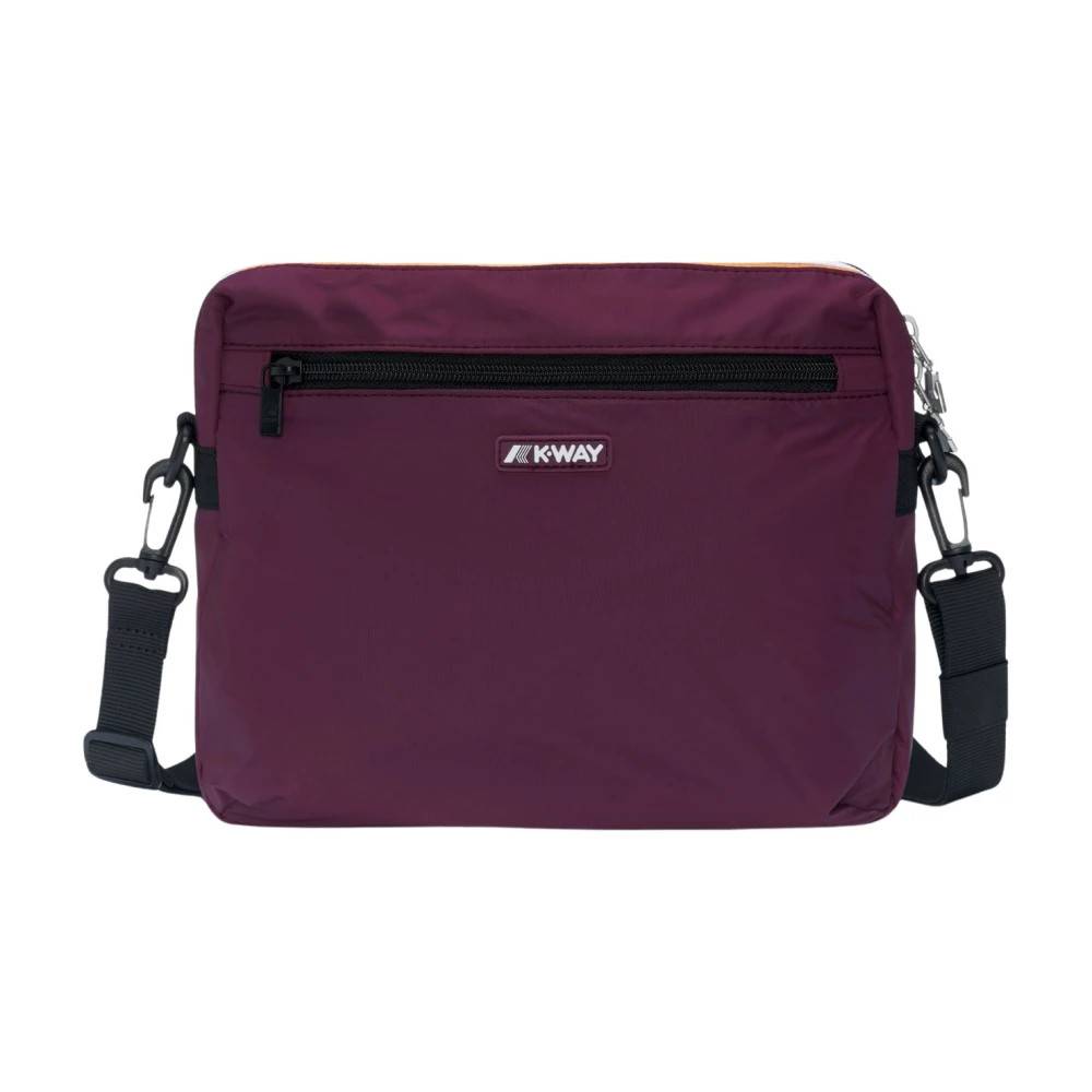 K-Way Borsa a Tracolla Moire - Tasker - unisex - Rød - ONE SIZE -