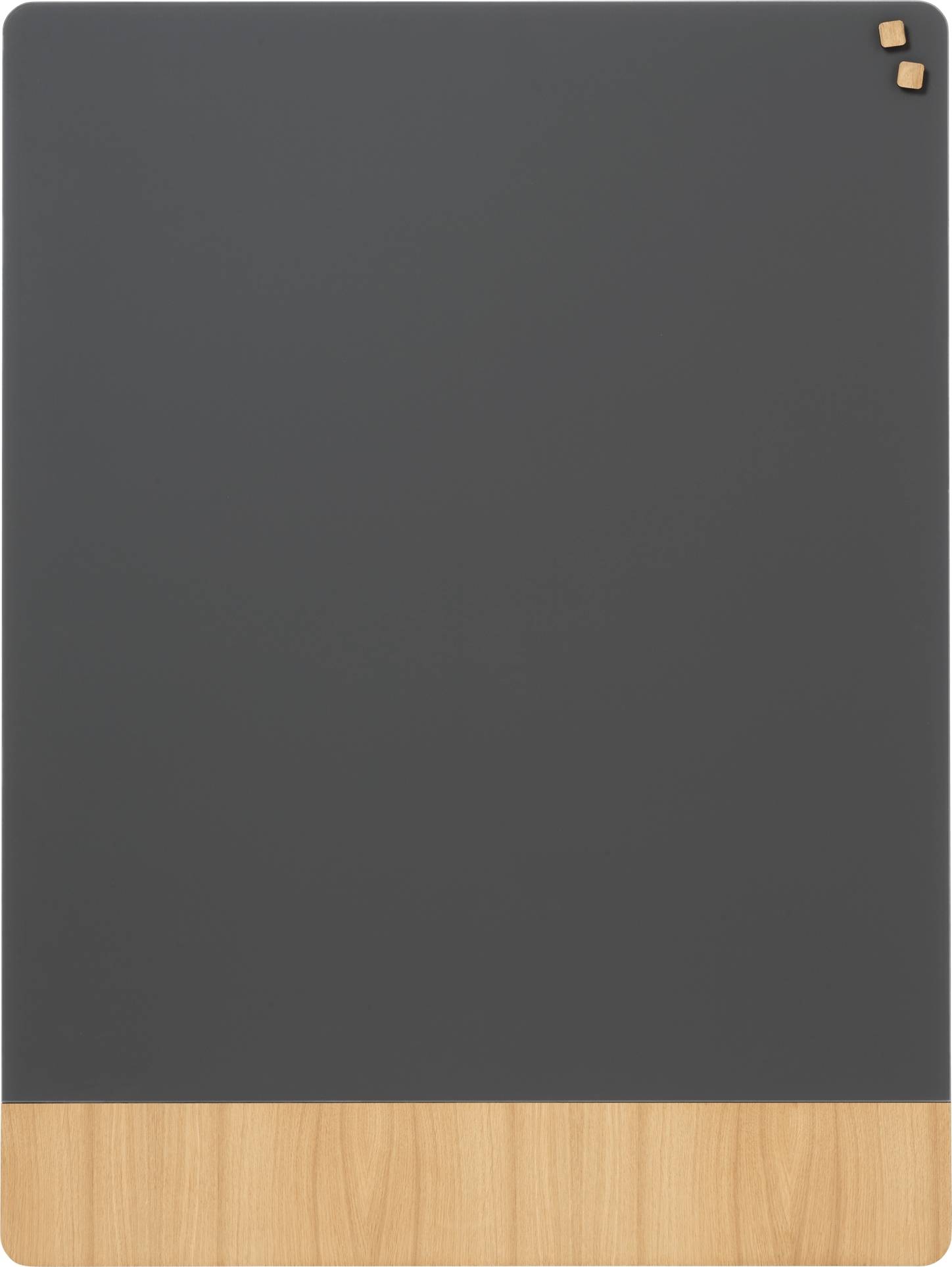 NAGA magnetisk glastavle 90x120 cm., grå/egefiner