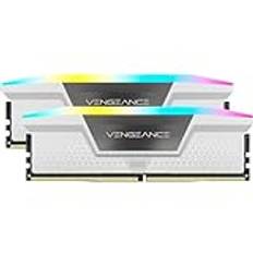 CORSAIR VENGEANCE RGB DDR5 RAM 64GB (2x32GB) 6000MHz CL30 Intel XMP iCUE Kompatibelt Datorminne - Vitt (CMH64GX5M2B6000C30W)