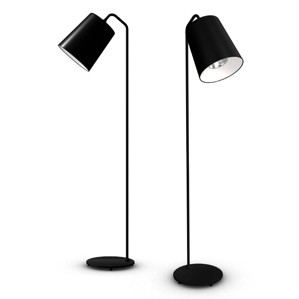 Hide Golvlampa (large) - 2 färgval | Färg: Svart | Dimmer: Utan dimmer | Ljuskälla: E27 - 8W LED 806 Lumen | 2700K - L70067