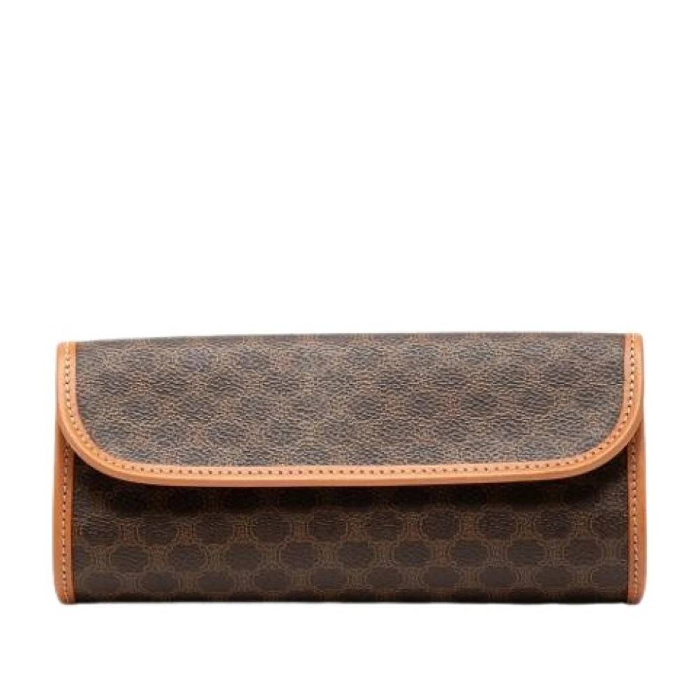 Celine Vintage Pre-owned Canvas Clutch - Vintage - Dame - Brun - ONE SIZE - Læder