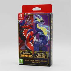 Pokemon Scarlet &amp; Violet - Dual Pack Steelbook Edition - Nintendo Switch Spil (A Grade) (Genbrug)
