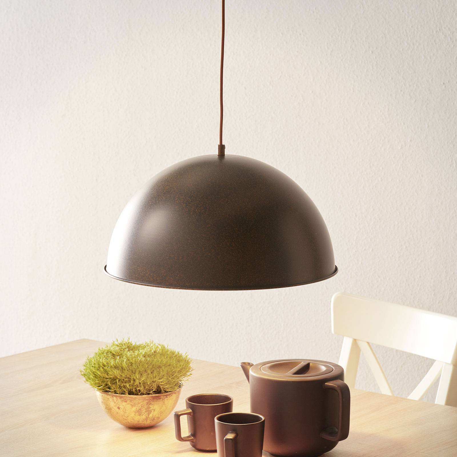 Globo Hänglampa Xirena I, dimbar, Brun / rost, Vardagsrum / matsal, Metall, Modern, Pendellampa