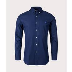 Slim Fit Striped Stretch Poplin Shirt - L / 001 Newport Navy / 710928254