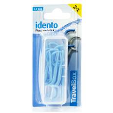 Idento Floss and Stick, TravelBox (blå) (U)   14 stk.