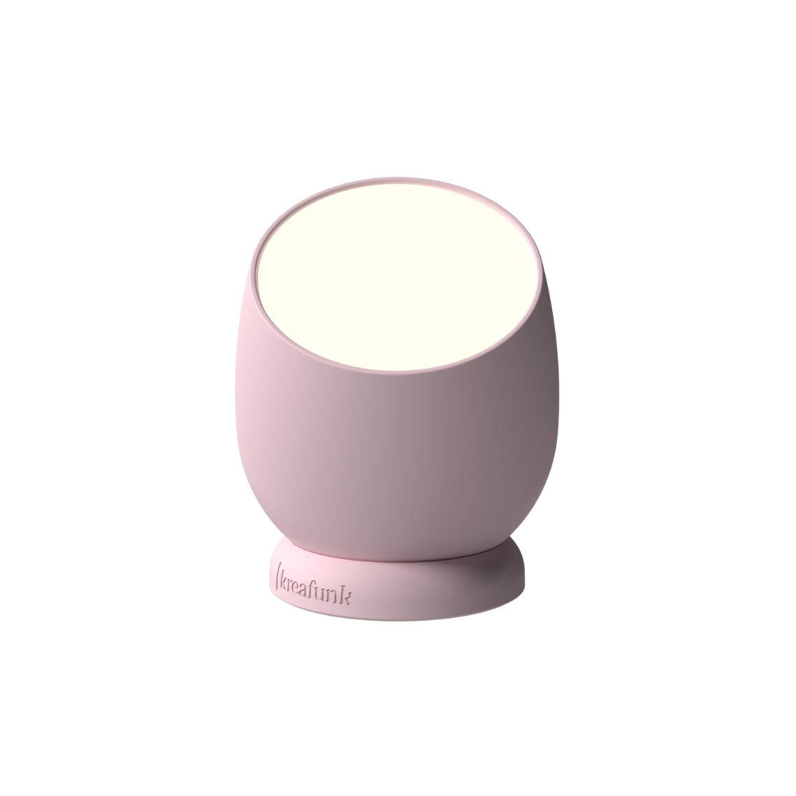 GlowTouch - Dimmbar Trådlös Bordslampa med Touchkontroll - Tygliknande Rosa