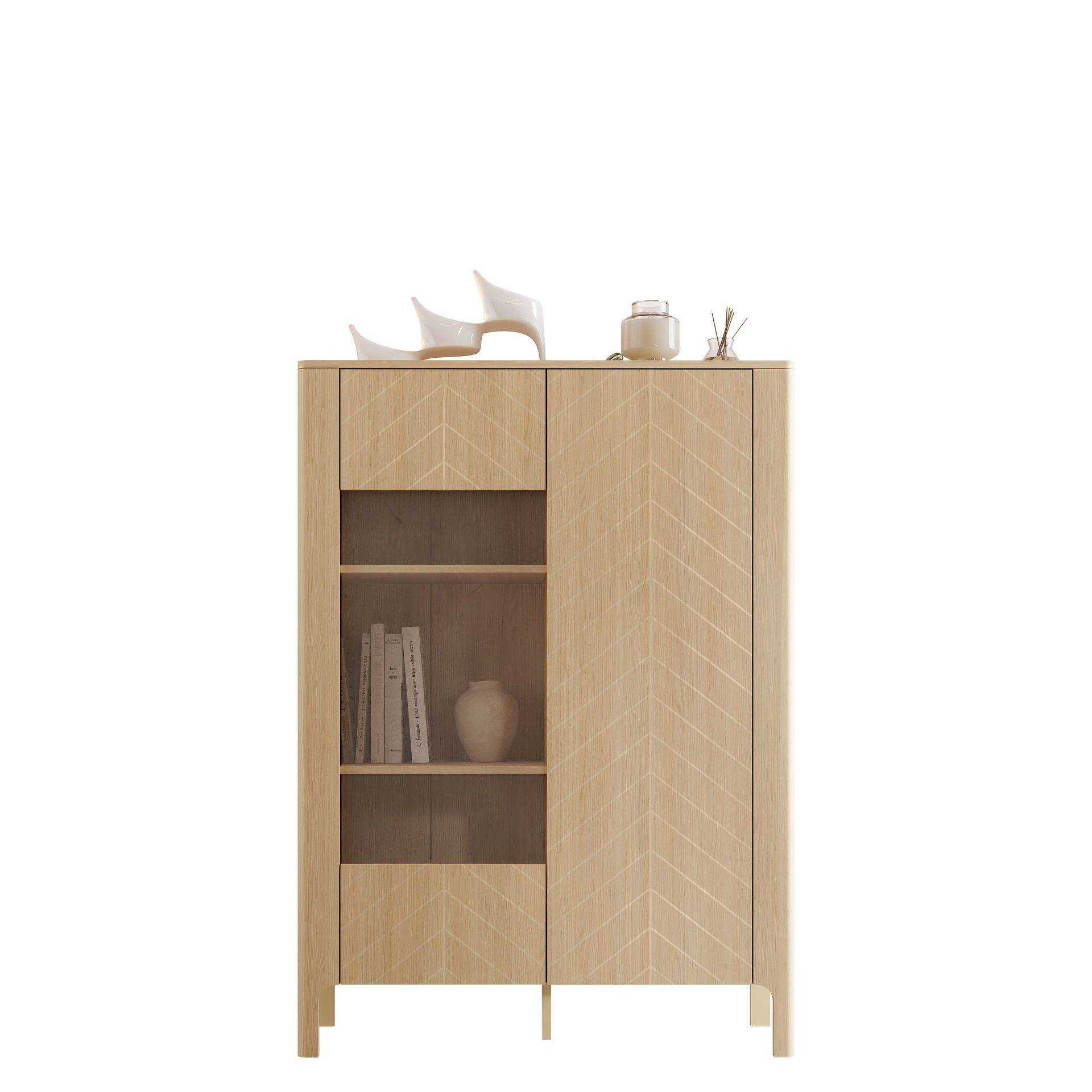 Aggarwal Vitrinskåp 103 cm - Brun