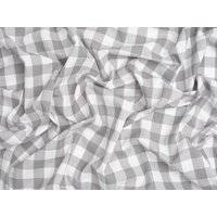 Minerva Core Range 5/8 inch Gingham Check Yarn Dyed Cotton Chambray Fabric Grey
