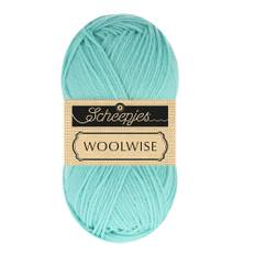 Scheepjes Woolwise 752 Akvamarin Indhold: 100% genanvendt Superwash merinould Vægt/længde: 100 g = ca. 200 meter Anbefalede pinde: 4 mm Strikkefasthed: 10 x 10 cm = 22 m x 30 p Vask: Maskinvask / Tåler ikke tørretumbling / Brug aldrig skyllemiddel.
