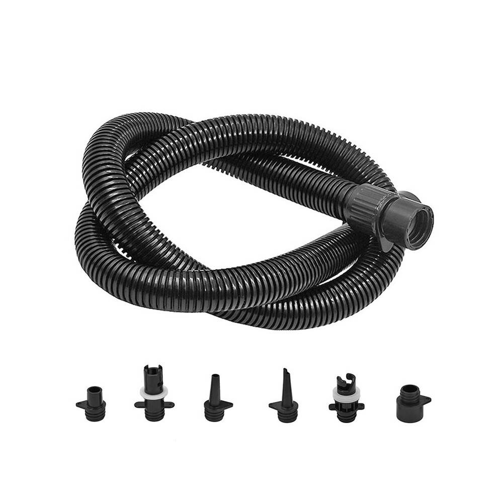 Air Pump Hose and Nozzle Kit, 6 Adapter Set Compatible, Replacement Tube for Kayak Boat Raft Pool Inflatable Items