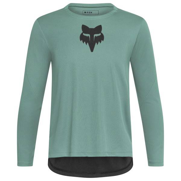 FOX Racing Kid's Ranger L/S Jersey Fox Head Cykeltrikå Barn Storlek M Färg turkos