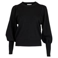 KELSEY SOFT KNIT BLOUSE NEO NOIR (+FARVER) - BLACK / M