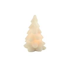 LED lys stearin - Juletræ m/timer - 16,18 eller 20 cm - hvid (størrelse: 16 cm)